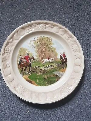 £6 • Buy Palissy, Vintage China Plate, Horse & Hound Herring Hunting Scenes, The Brook