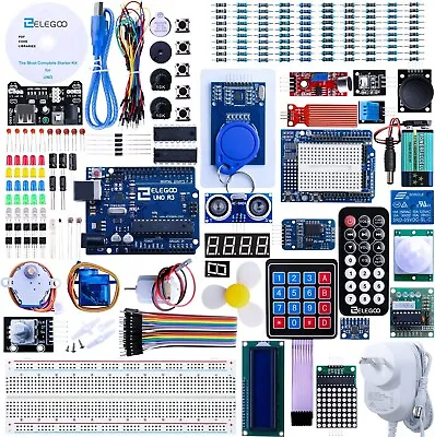 ELEGOO UNO R3 Project Complete Starter Kit With Tutorial Compatible With Arduino • $87