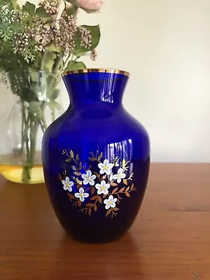 A Beautiful Cobalt Blue Vase By Antonin Kuckl - Bohemia • $48