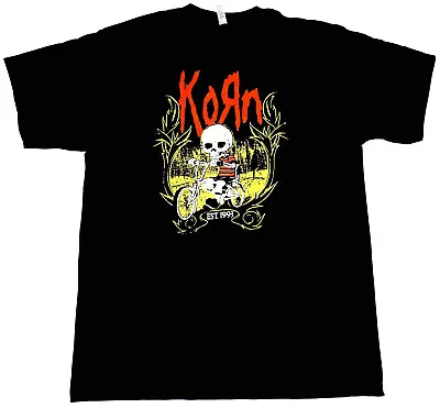 $16.99 • Buy KORN T-shirt Nu Metal Alternative Rock Mens Adult Tee Men  Black New