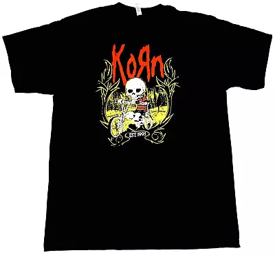 $16.99 • Buy KORN T-shirt Nu Metal Alternative Rock Mens Adult Tee Men  Black New
