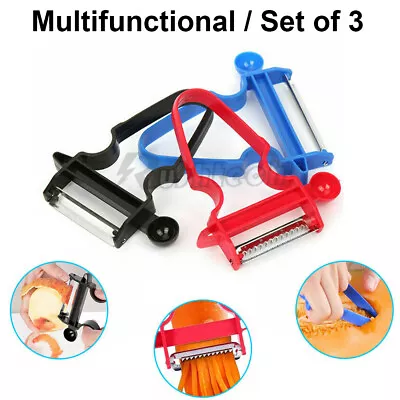 Set Of 3 Magic Trio Vegetable Peeler Potato Fruit Slicer Julienne Kitchen Tool • $6.25