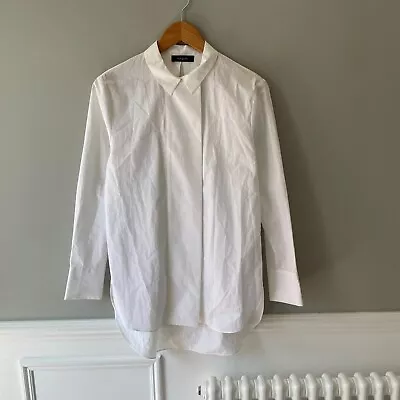 M&S Autograph Blouse Shirt White Long Sleeves UK 6 Collared Button Up • £19.99