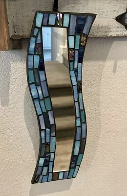 Mosaic Tile Signed Art Hanging Mirror • $27.20