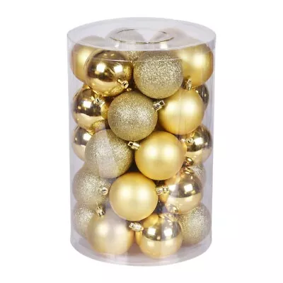 24Pcs Christmas Decorations Baubles Xmas Tree Balls Party Wedding Ornament 3-8cm • $12.34