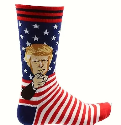 2024 Donald Trump MAGA Patriotic American Flag Novelty Socks 1 Pair One Size • $12.99