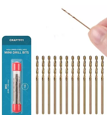 Micro Drill Bit Set #55 1.32mm – Mini Twist Drill Bit Set For Pin Vise Hand D... • $17.41