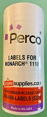 White BLANK Labels For Perco 2 Line Label Gun - 1 Sleeve 6000 Labels USA • $19.88
