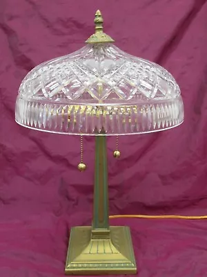 Waterford Crystal BEAUMONT 23  Table Lamp Bronzed Base • $500