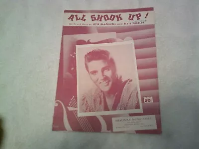 Elvis Presley ~ All Shook Up ~ Vintage Sheet Music ~ Elvis' Huge Hit From 1957 • $12