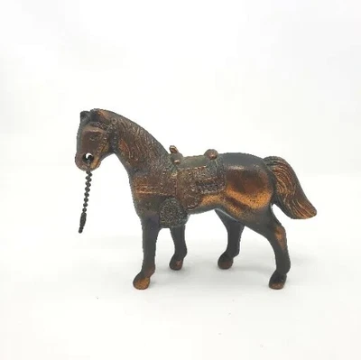 Vintage 1950s Cast Pot Metal Horse Carnival Prize Horse Souvenir Copper Tone • $24.99