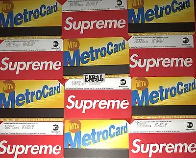 Supreme Metro Card NYC Subway MTA Train Pass New York City Metrocard SS17 X • $20.70