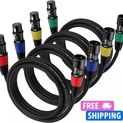 Cables 3ft 4-Packs Standard XLR Male To Female Microphone Cable With 3-Pin • $25.99