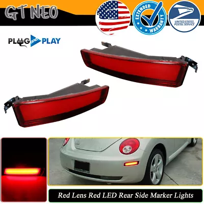 For 2006-2010 VW Volkswagen Beetle Red Lens LED Rear Side Marker Signal Lights • $29.99