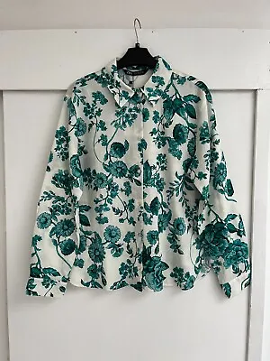 ZARA FLORAL PRINT LINEN BLEND SHIRT Size L BNWT £35.99 • £19