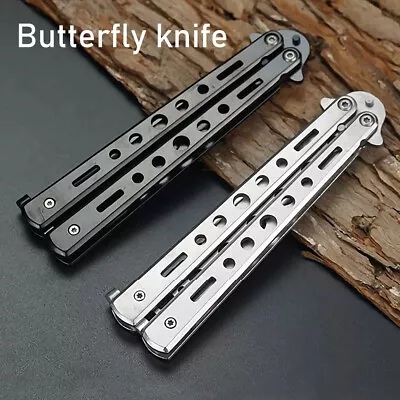 Rainbow Butterfly Knife Metal Folding Practice Trainer Training Tool Unsharpened • $9.09