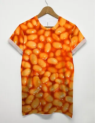 Baked Beans All Over Print T Shirt Top Men Breakfast Brand New Women INCT • £22