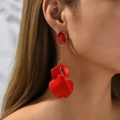 Women Jewelry Acrylic Dangle Earrings Korean Earrings Petal Drop Earrings • $5.17