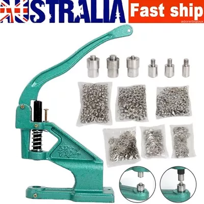 Hand Press Machine Fixing Press Studs Eyelets Rivet Leathercraft 1500*Grommet AU • $49.39