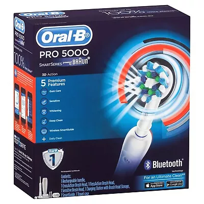 $199.99 • Buy Oral-B Pro 5000 SmartSeries Electric Toothbrush W/ Bluetooth Connectivity Braun