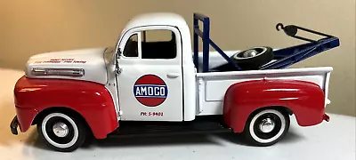 1949 Ford F1 Pickup Truck Amoco Towing Diecast 1:24 Scale GUC • $8.99