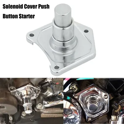 CNC Chrome Solenoid Cover Push Button Starter For Harley Big Twin 1991-2017 • $12.99