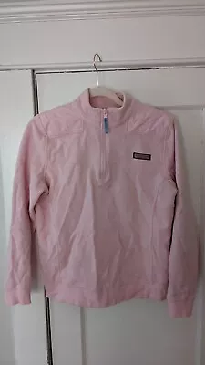 Vineyard Vines Girls Sweatshirt Pink Quarter Zip Small • $12