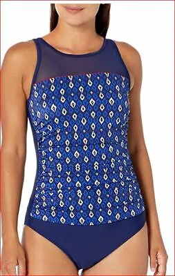 Amoena 71279 Morocco Half Bodice One Piece Mastectomy Swimsuits New Large Sizes • $53.95