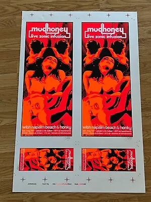 Mudhoney Portland Oregon Original Concert Poster Handbill Uncut Proof Stainboy • $500