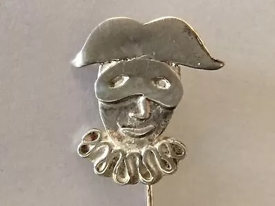 £13.50 • Buy Lovely 925 Silver Venetian Masquerade Ball, Masked Man Stick Pin, Vintage 20th C