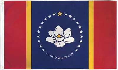  MISSISSIPPI  Flag 2'x3' Polyester Banner Sign Magnolia 1894 MS • $8.56