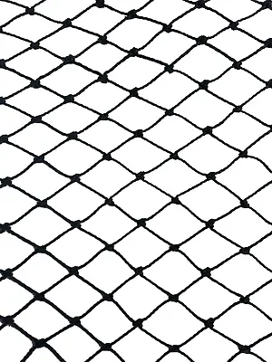 Heavy Duty Netting For Bird Poultry Aviary Game Pens 25' X 50' Net Black Mesh • $45.99