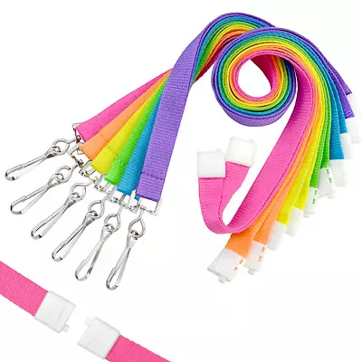 6 Pack Of Bright Neon Neck Lanyards With Safety Breakaway Clasp By Specialist ID • $8.99