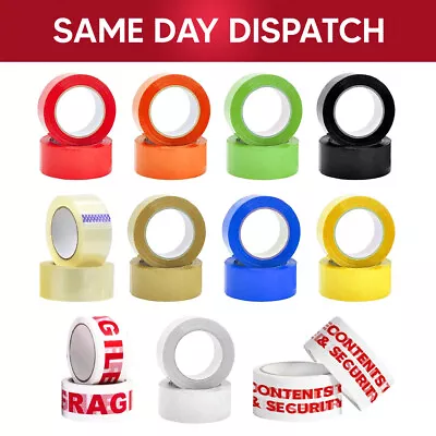 Parcel Packaging Tape All Colours Variety Sealing For Packing Boxes 48 Mm X 66 M • £49.45