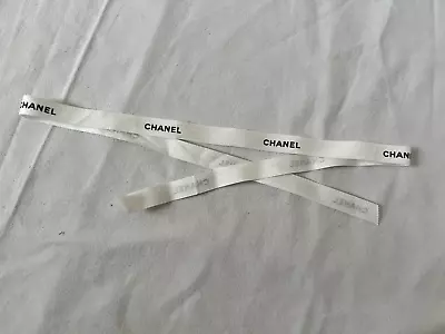 Authentic Chanel Classic White Thick Ribbon With Logo 3 X 78 Cm • £15