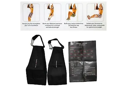 New Ab Straps Black Perfect Pull Up Work Out Crunch Leg Lifts Core Home Workout  • $22.99