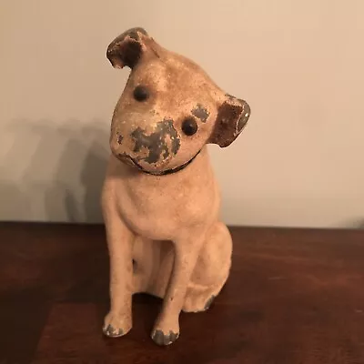 Vintage RCA Victor Cast Iron Nipper Dog Coin Bank 1930s Phonograph Mascot • $161.99