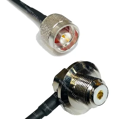 RFC240UF N MALE To UHF Female Angle Bulkhead RF Cable FAST-SHIP LOT • $15.80