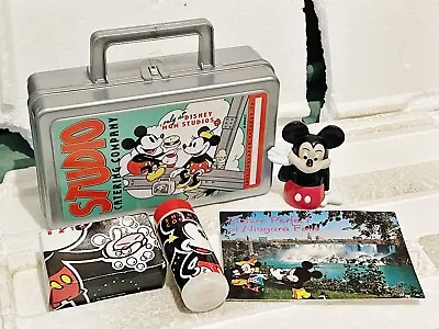 VINTAGE DISNEY MGM STUDIOS Mickey & Minnie Mouse Lunchbox & Bath Set 90s WHIRLEY • $59.95