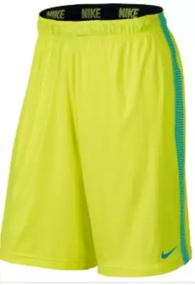 NEW Nike Men's Fly SNL Print Basketball Training Shorts Volt 607769-702 Sz SMALL • $14.99