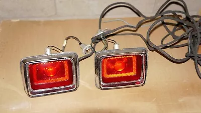  Pair Of WIRED Vintage Chrome Car Tail/Brake Lights SAE STDB 64D • $90.87