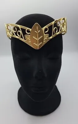 Gold Tone Festival Medieval Renaissance Leaf Headdress Crown Costume Cosplay • $12