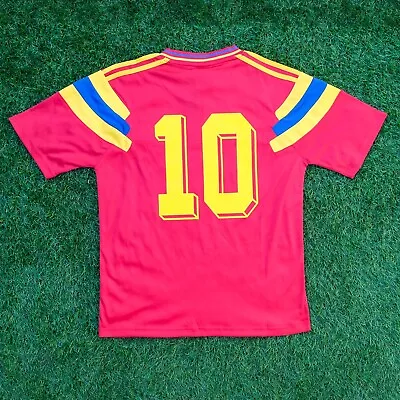 Colombia 1990 Retro Away FOOTBALL SHIRT / TOP - Red BNWT - Valderrama 10 • £44.99