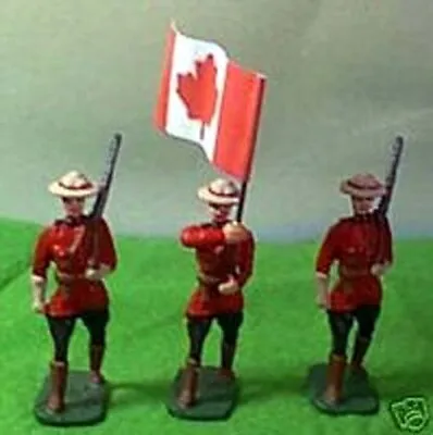 Toy Soldiers Royal Canadian Mounted Police Rcmp Officer Flag Bearer Set 54 Mm • $29.75