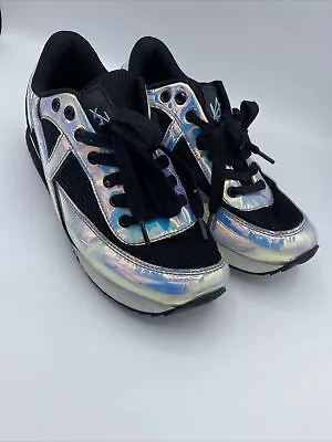 YRU Black Flash Holographic Sneakers • £13.30