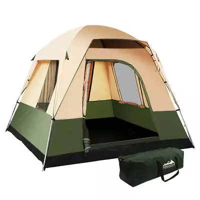 Weisshorn Family Camping Tent 4 Person Hiking Beach Tents Green • $127.79