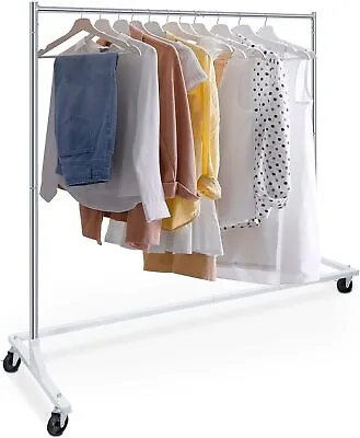 Heavy Duty Clothes Rack Z Base Garment Rack Rolling Clothing Rack On Wheels  • $46.58