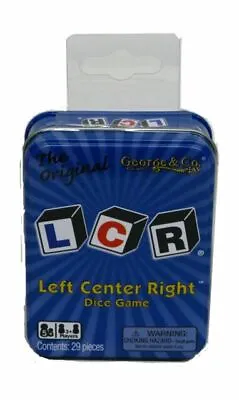 LCR - Left Center Right Dice Game By George & Company - Blue Tin Box • $9.99