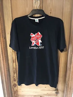 Official London 2012 Olympics Mens Black T-shirt Medium • £3.99