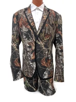 Men's Mossy Oak Camouflage 3 Piece Tuxedo Formal Wear Wedding Prom Size 2X • $99